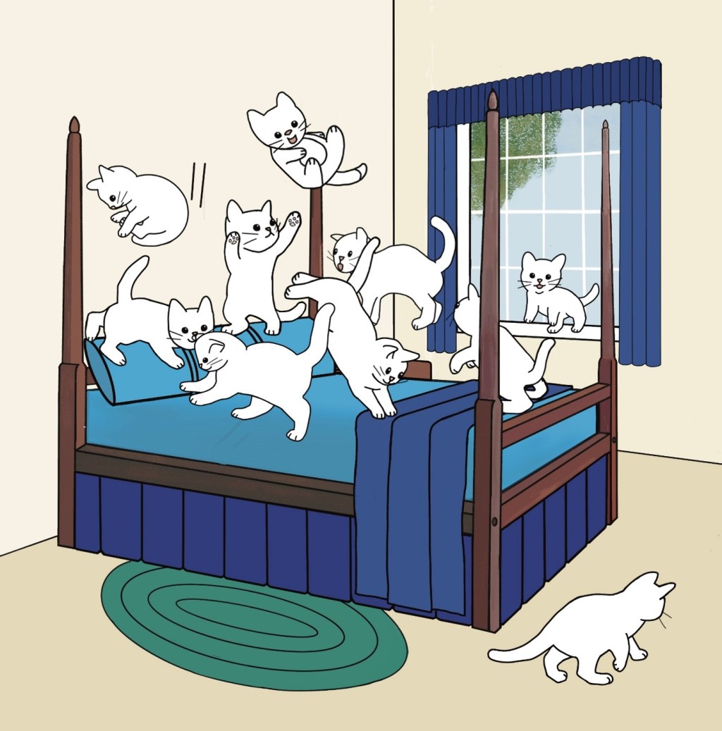 Ten Little Kittens, Bouncing on the&nbsp;Bed